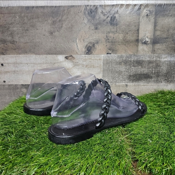 Stuart Weitzman Braida Sawyer Jelly Sandal in Black - Picture 4 of 8